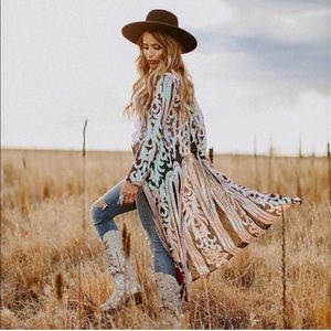 Souther Fried Chics Sequined Duster in Bubblegum